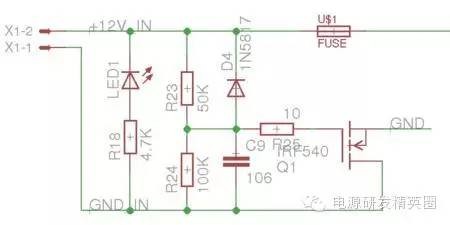 一款实用的电源防反接电路