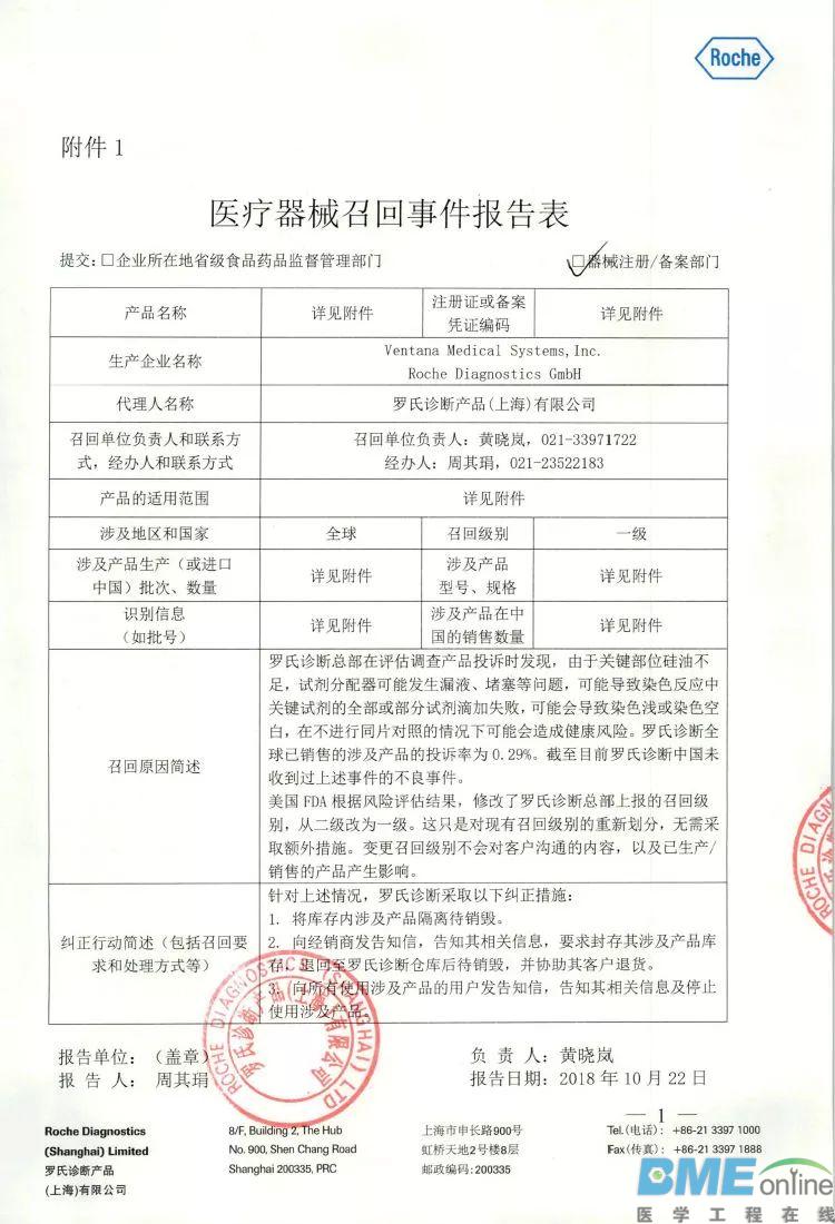 10个医疗器械正在召回！